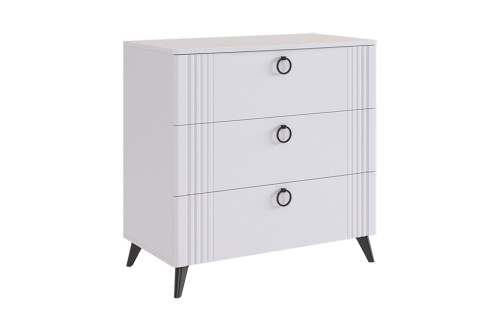 Комод Ева (Белое дерево/Белый матовый)